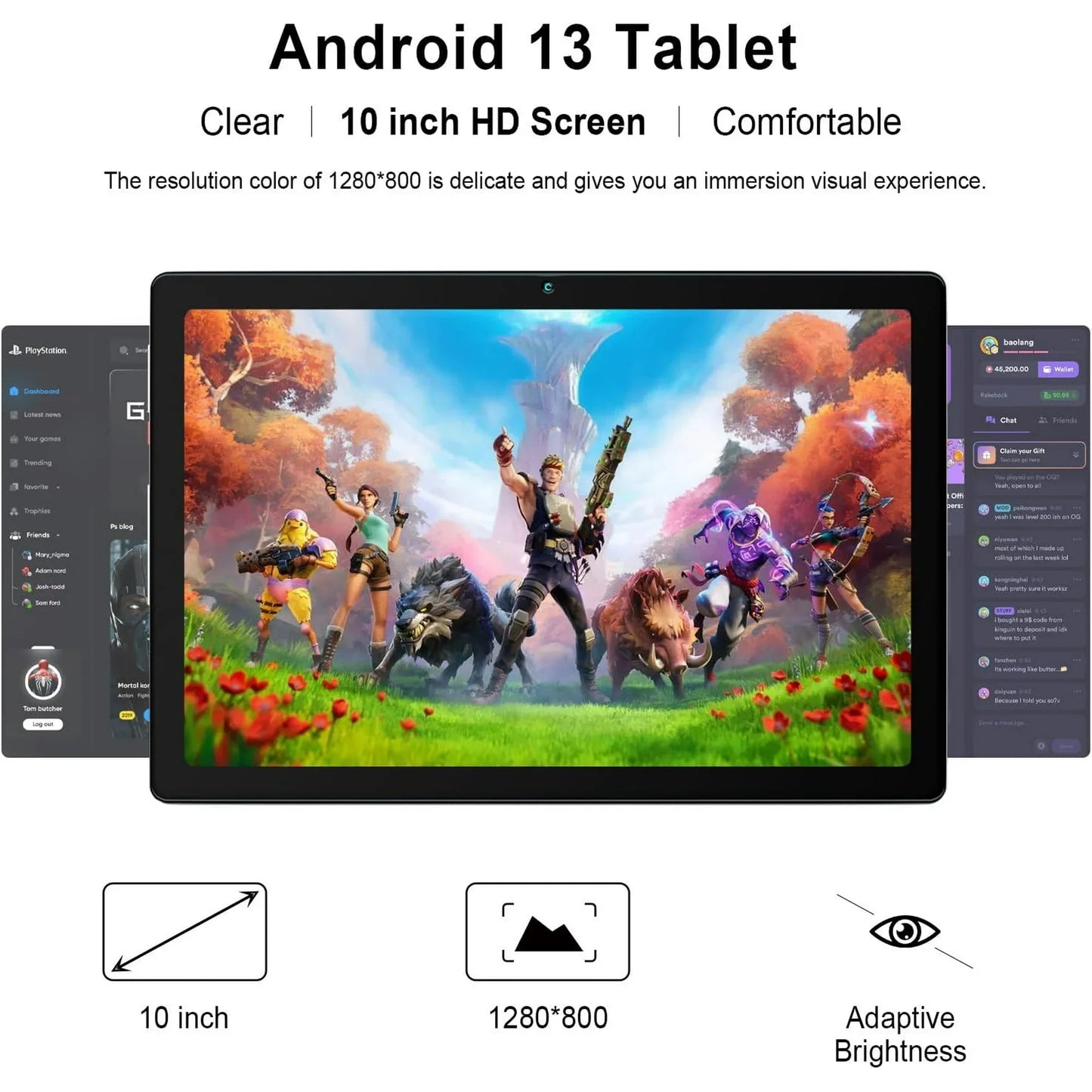 BESTSKI 10.1 inch Tablet, 6GB(4+2) RAM, 64GB ROM, 128GB Expand, 5000mAh, 1280x800 HD Touch Screen, 5MP+8MP Dual Camera (Silver)