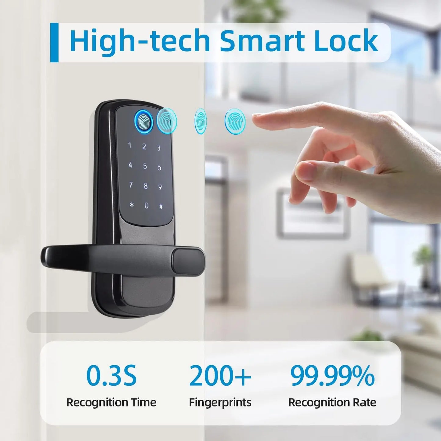 CIEPOJIT Smart Lock 5 In 1 Door Lock Biometric Control