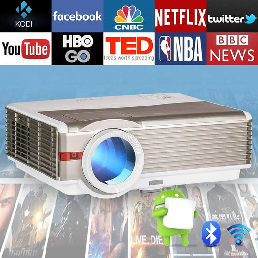 Android 4K Smart Home Theater Projector 1920*1080P Wifi