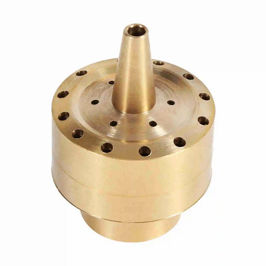 3/4" Brass Column Garden Pond Fountain Water Nozzle Sprinkler Spray Head Gold