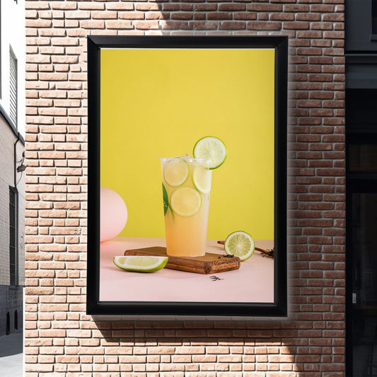 New LED Backlit Movie Poster Frame Slim Snap Aluminum LED Light Box for Poster Ad Menu/Commercial Sign Menu Display