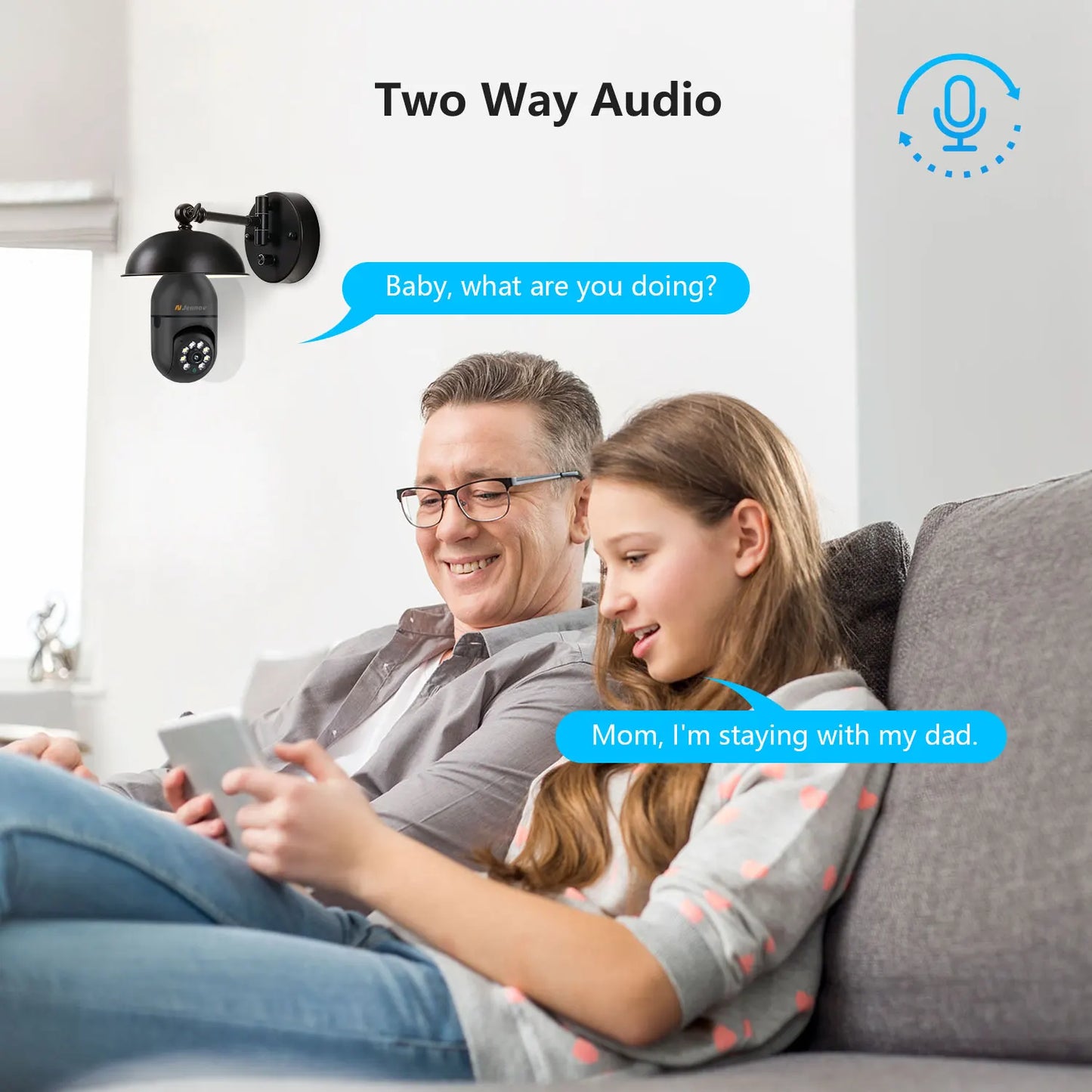 Jennov Light Bulb Security Camera 360 2k HD Wireless Indoor Outdoor