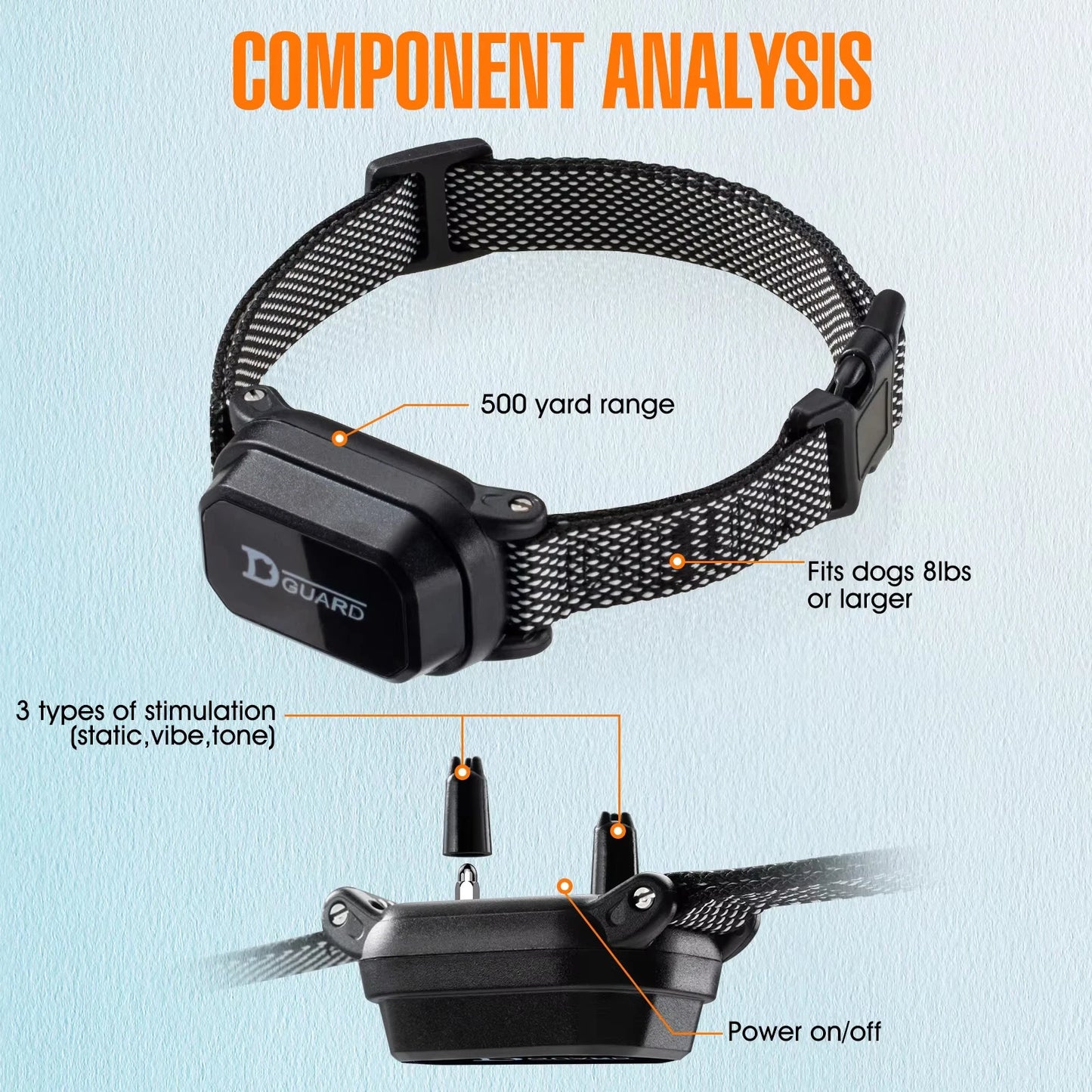 800m Digital Dog Training Collar Waterproof Rechargeable Remote Control Pet with LCD Display