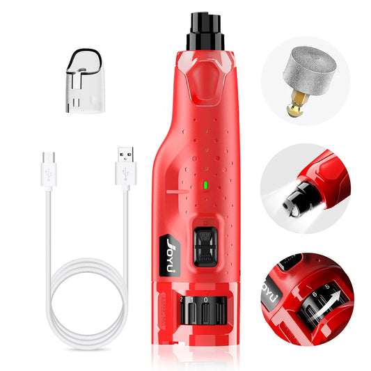 Dog Nail Grinder Dustproof with 2 LED Light Super Quiet 6-Speed Trimmer for Dogs