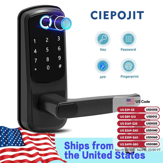 CIEPOJIT Smart Lock 5 In 1 Door Lock Biometric Control