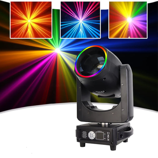 295W 14R bulb Moving head light with ring 13 gobos 14 color 48+8 prism Beam light LCD Display DJ Disco Stage concert lighting