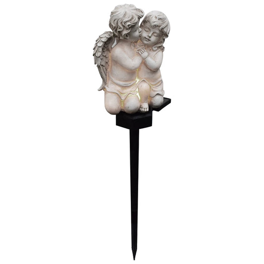 Resin Angel Solar Light Waterproof Crafts Yard Landscape Lamp Wings Angel Garden Solar Sculpture for Garden Balcony Yard