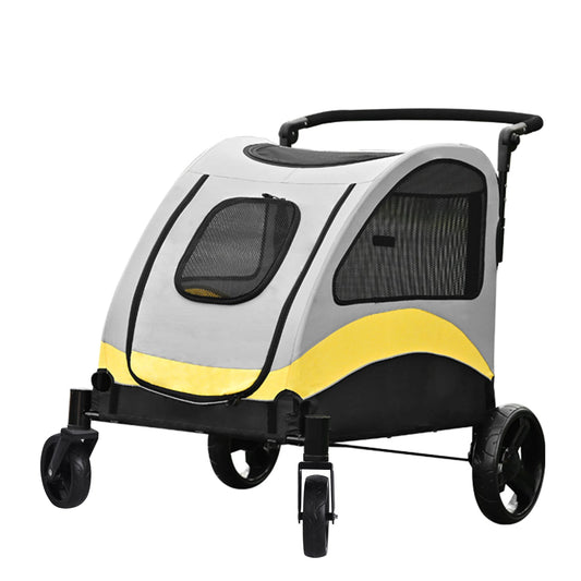 Portable Dog Stroller 4 Wheels for Large Dogs Foldable Carrier