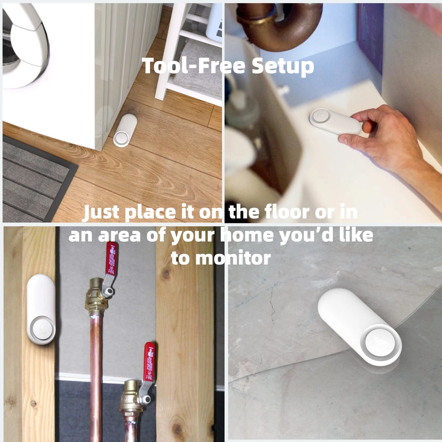 7 Ps Wifi Smart Home Alarm Kit with Water Leak and Motion Alerts