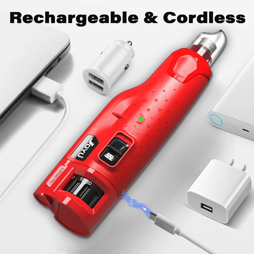 Dog Nail Grinder Dustproof with 2 LED Light Super Quiet 6-Speed Trimmer for Dogs