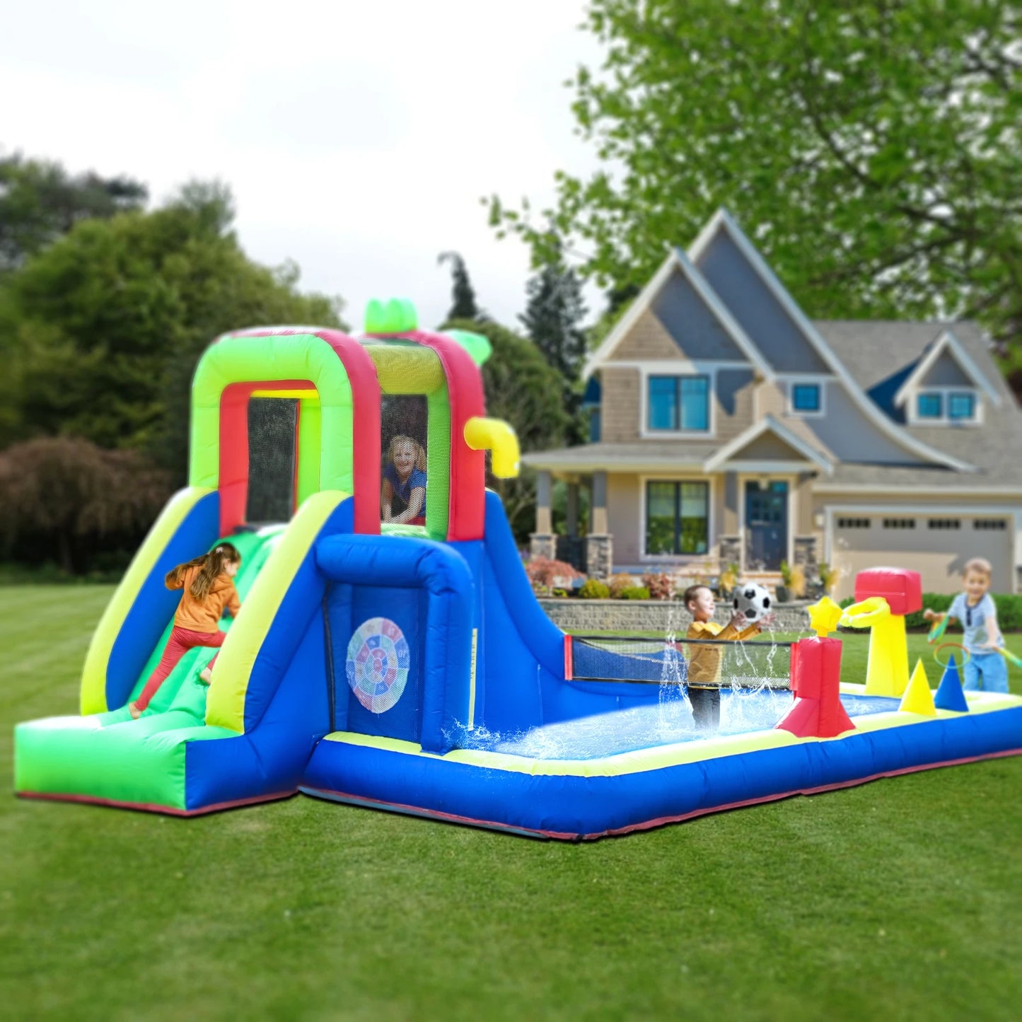 oxford Inflatable Crocodile Water Slide Inflatable pool children's playground inflatable slide