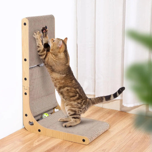 L Shape Cat Scratcher, 23.6 Inch Cat Scratch Pad Indoor
