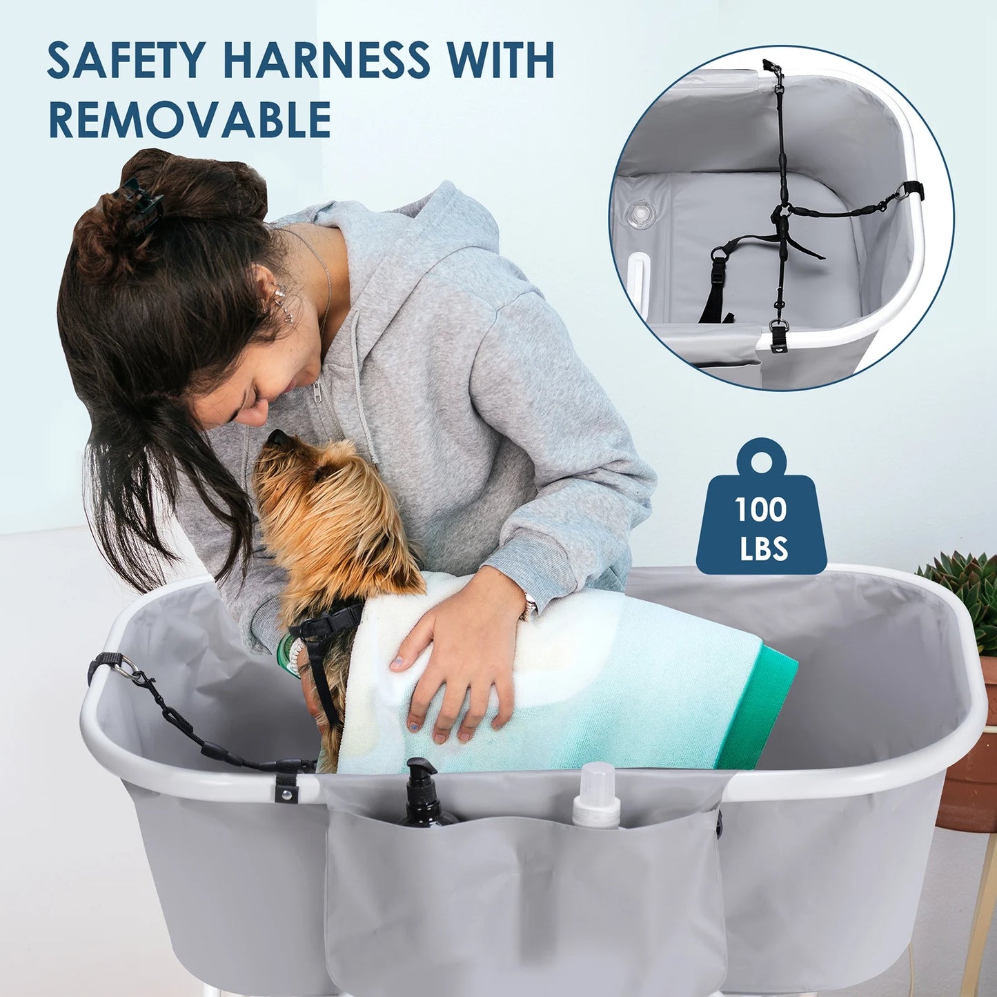 New Portable Pet Bathtub Foldable Elevated Dog Washing Tub