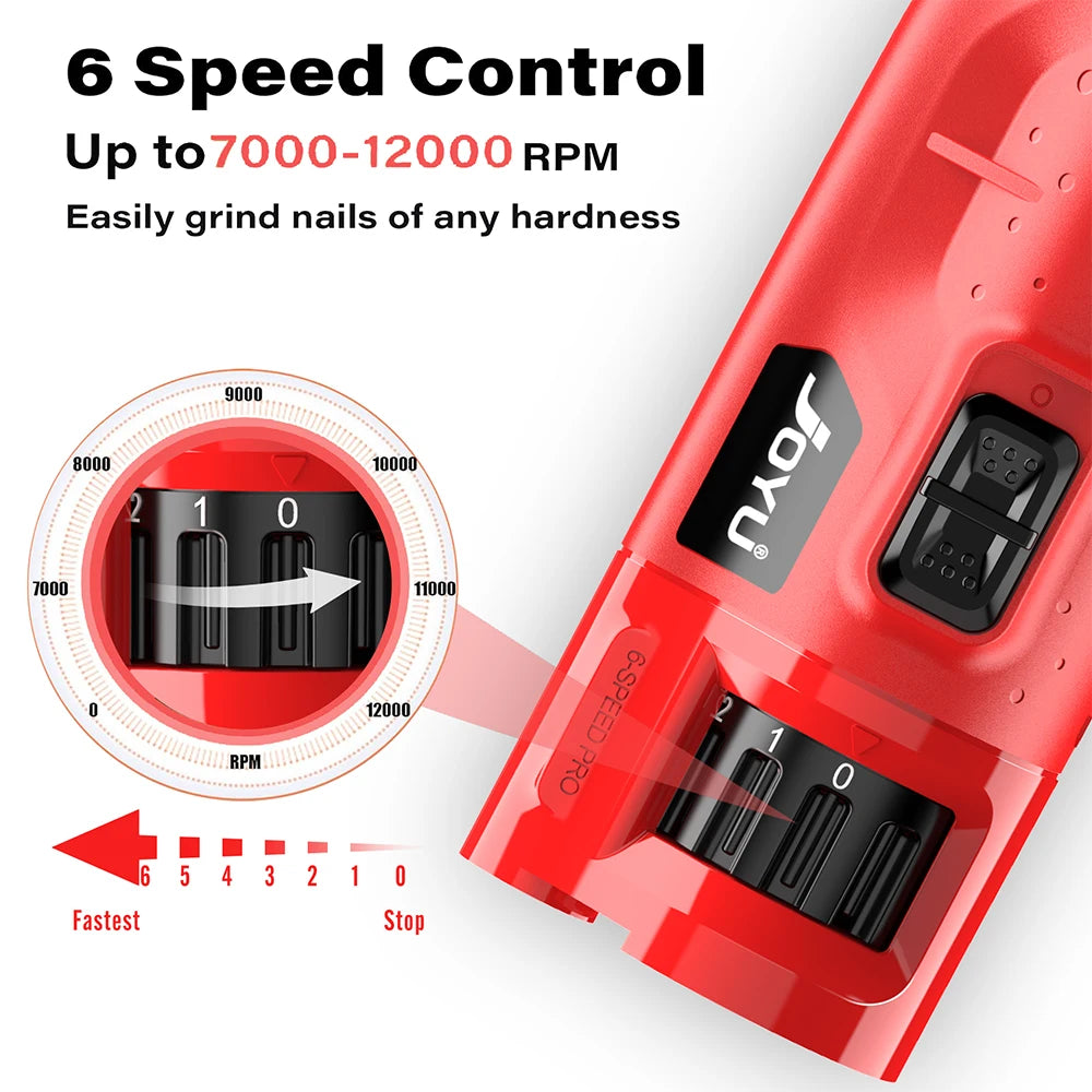 Dog Nail Grinder Dustproof with 2 LED Light Super Quiet 6-Speed Trimmer for Dogs