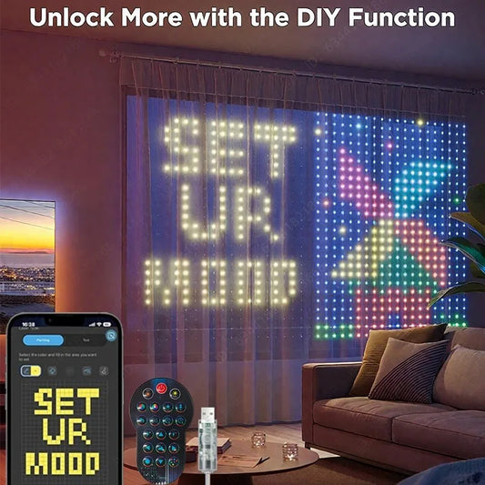 window curtain lights for bedroom  fairy lights curtain lights Smart LED Curtain Light give a present