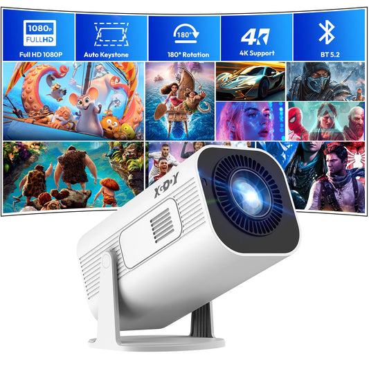 XGODY 2025 4K HD Mini Projector With 5G WiFi And BT 5.0 10000 Lumen Projector Home cinema Theater Automatic Keystone Correction