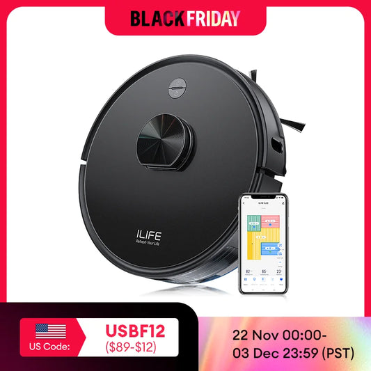 ILIFE A20 Robot Vacuum and Mop Combo with LiDAR Navigation