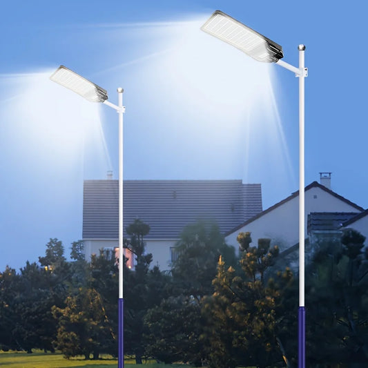 Solar Street Lights Outdoor - Solar Lights Outdoor Waterproof Motion Sensor, Solar Parking Lot Lights Commercial Dusk to Dawn