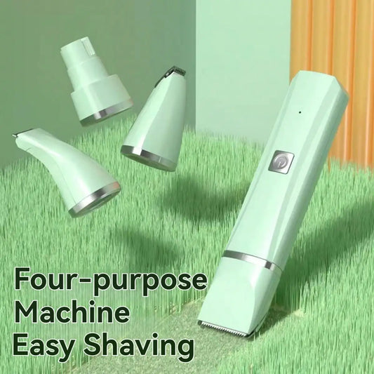Dog  Grooming Kit Hair Low Noise Paw Trimmer- Rechargeable - Cordless Quiet Nail Grinder Shaver for Cats and Other Pets