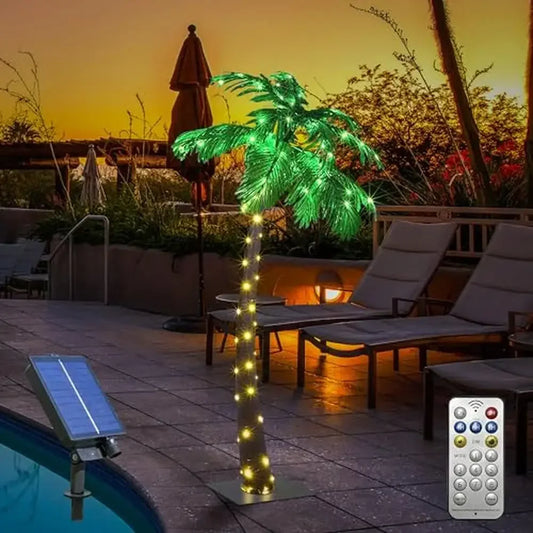 Solar LED Palm Tree Light Decoration for Outdoor or Indoor Use