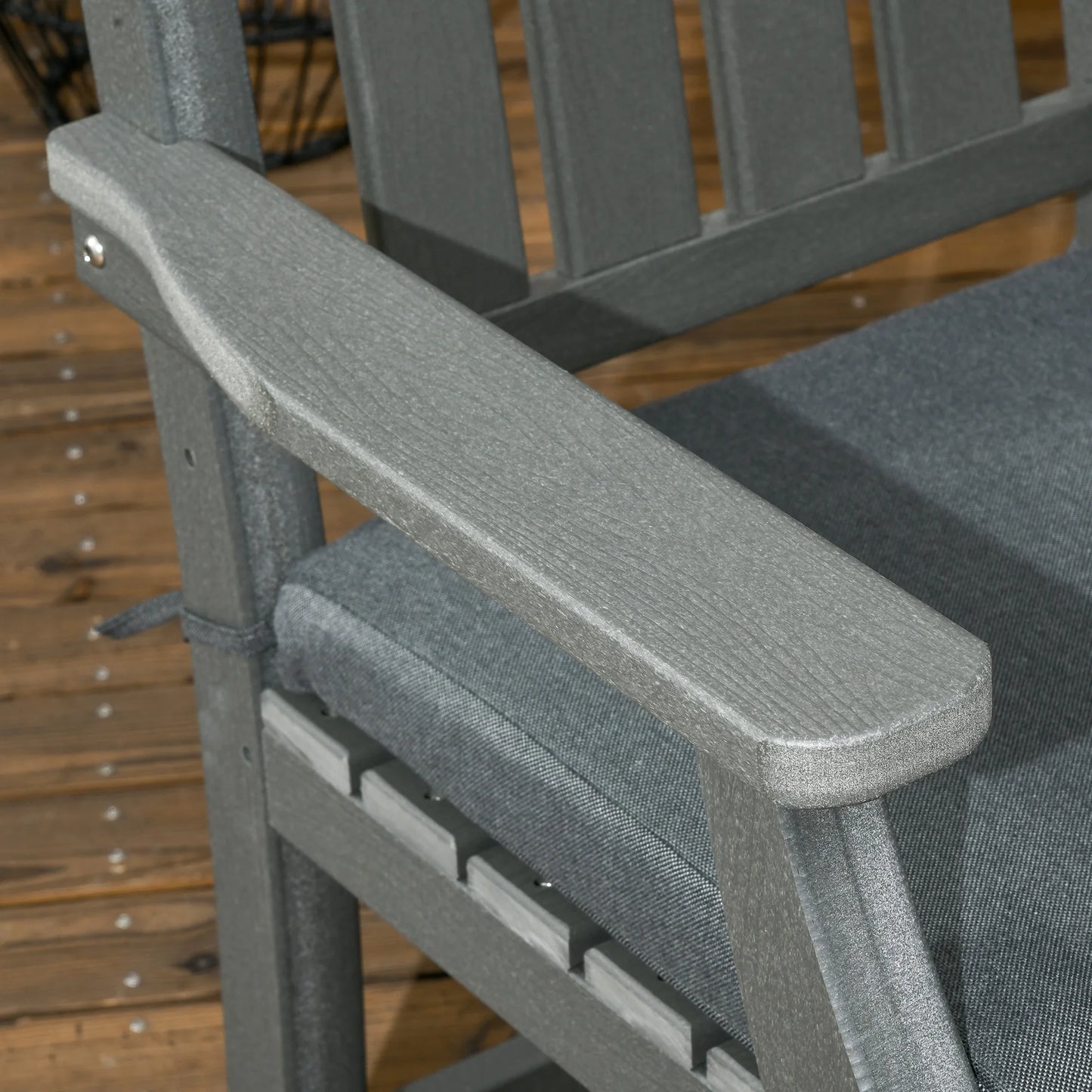 Outsunny 6 Pieces Patio Dining Set with Umbrella Hole, Cushions, Gray