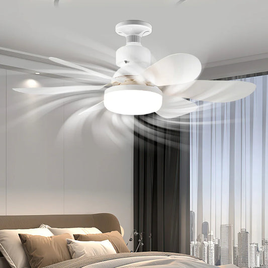 40W E27 LED Ceiling Fan Light with Remote Control Dimming Hanging Adjustable Wind Speed Fan Lamps for Living Room Study Home