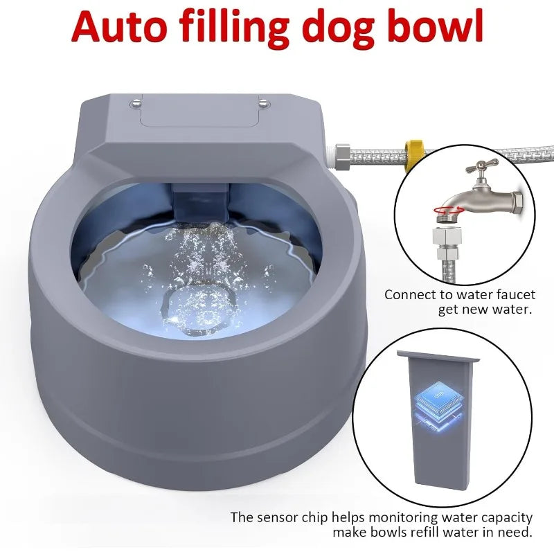 Dog Water Fountain Auto Filling Dog Water Dispenser 3.9L Bowl