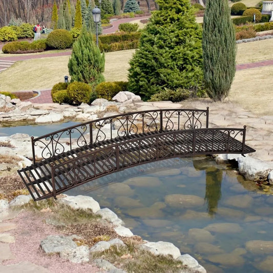 Outdoor Metal Garden Bridge Footpath Crossing