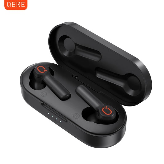 QERE E20 Wireless Headphones, TWS Bluetooth 5.3,HD Microphone,HIFI Earphones,13mm Driver,68Ms Low Latency,4 Mics, ENC Call, New