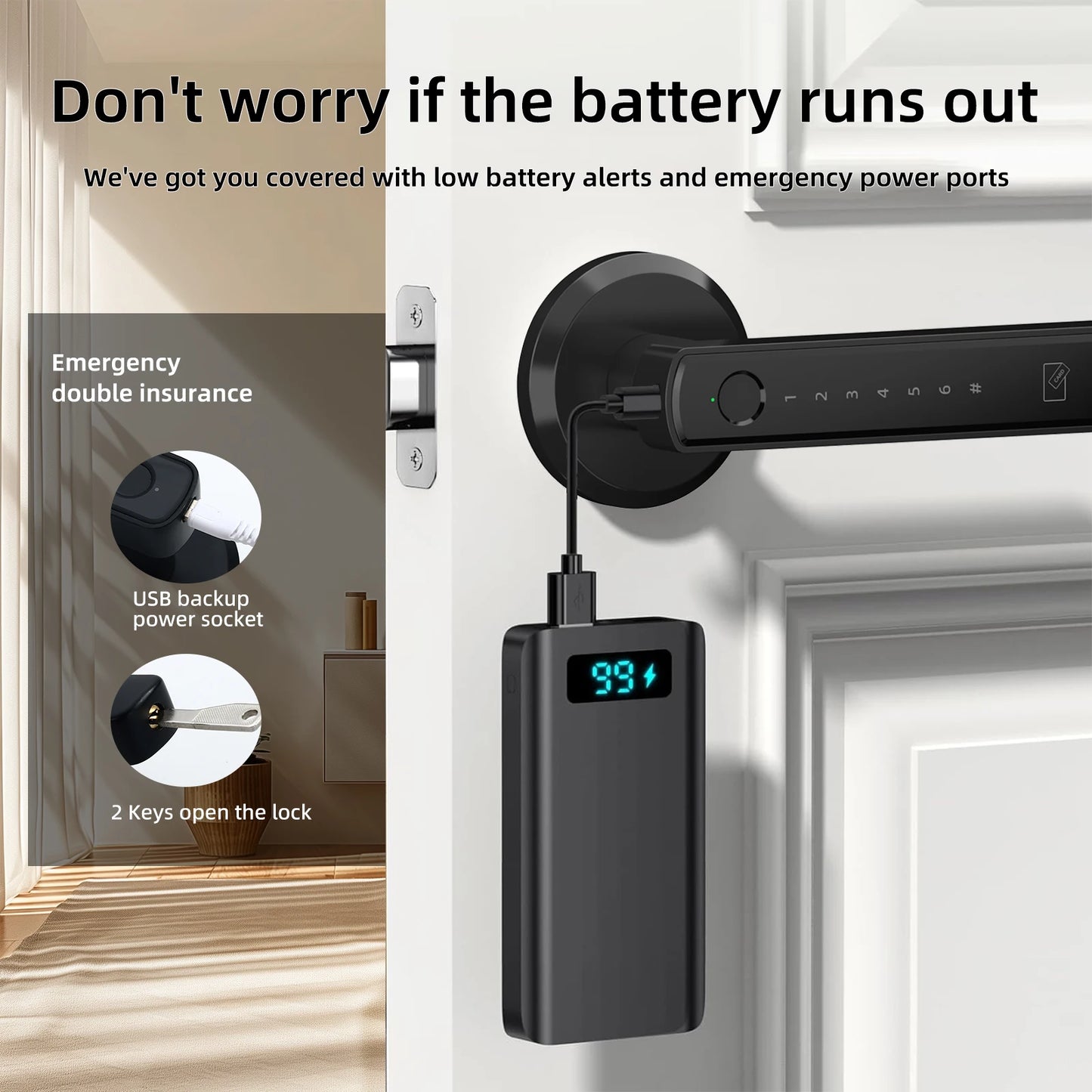 Viladepot Smart Lock Fingerprint Door Lock App Remote Control