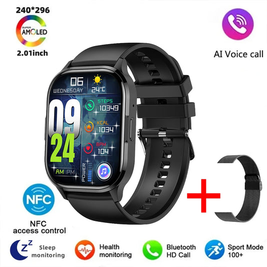 2024 Latest Men's and Women's Electronic Watches 5.3 Bluetooth Call Sports Fitness Heart Rate Monitoring Function Couple Watch