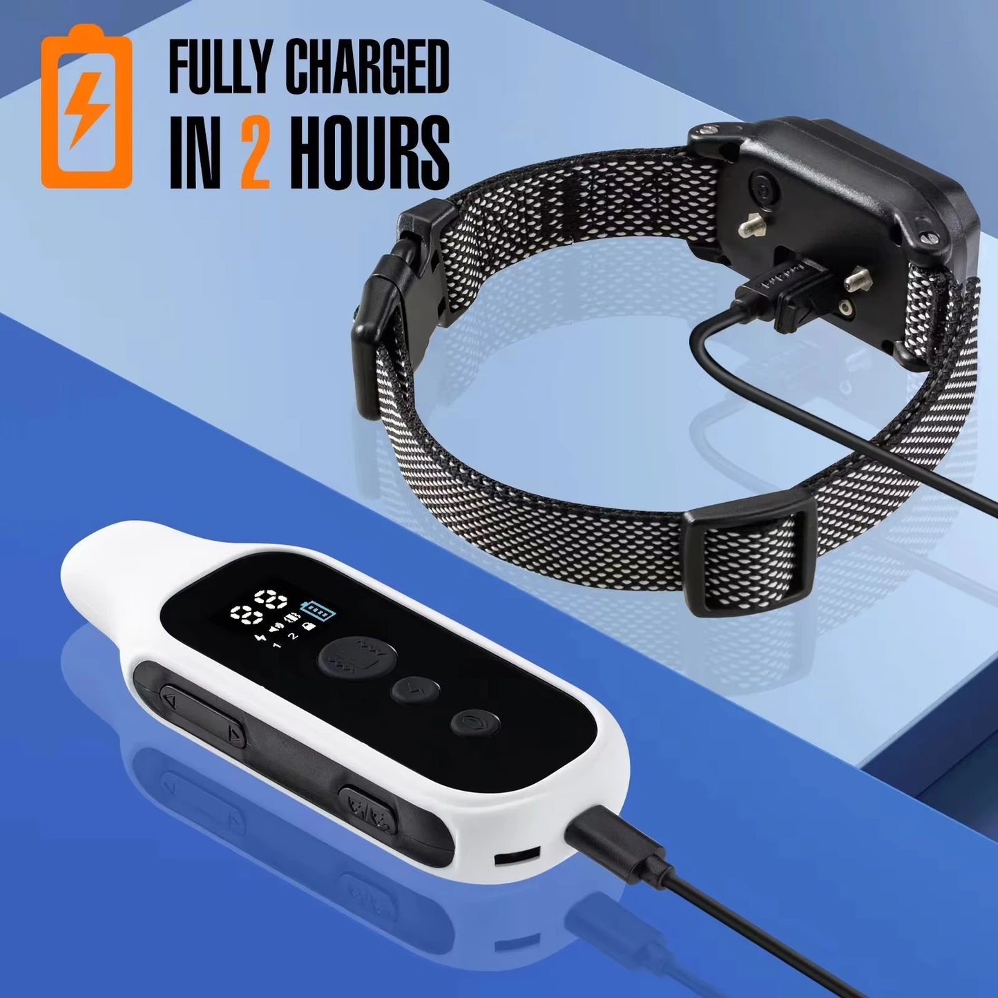 800m Digital Dog Training Collar Waterproof Rechargeable Remote Control Pet with LCD Display