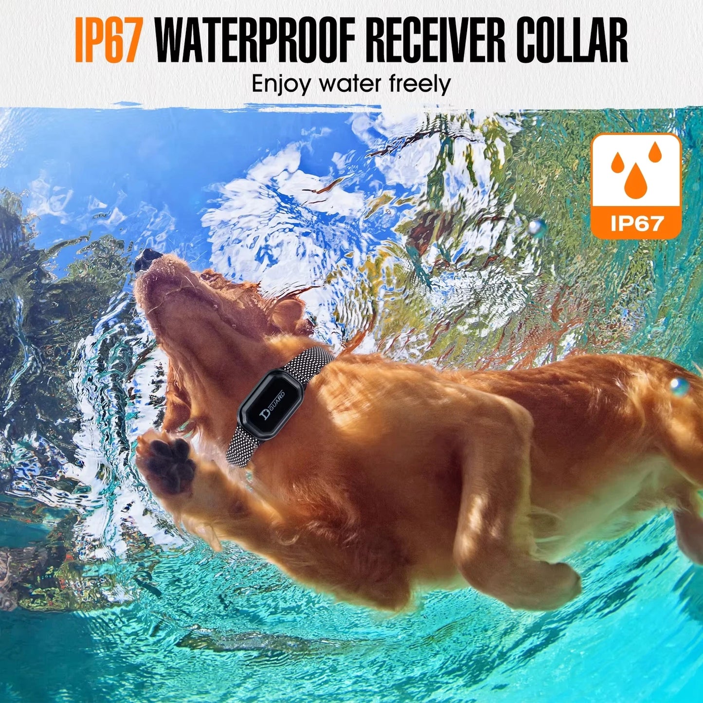 800m Digital Dog Training Collar Waterproof Rechargeable Remote Control Pet with LCD Display