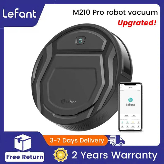 Lefant M210Pro Robot Vacuum Cleaner Suck and Sweep 2-in-1 Mini App/Google/Alexa Control 6 Cleaning Modes for Pet Hair Hard Floor