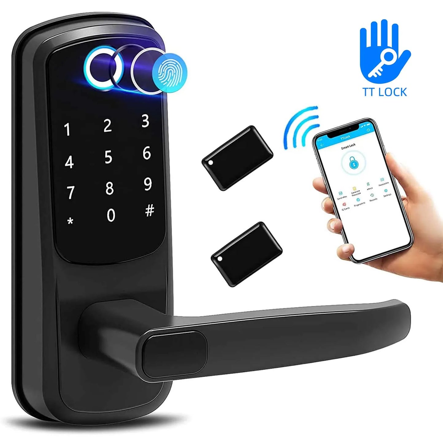 CIEPOJIT Smart Lock 5 In 1 Door Lock Biometric Control