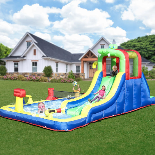 oxford Inflatable Crocodile Water Slide Inflatable pool children's playground inflatable slide