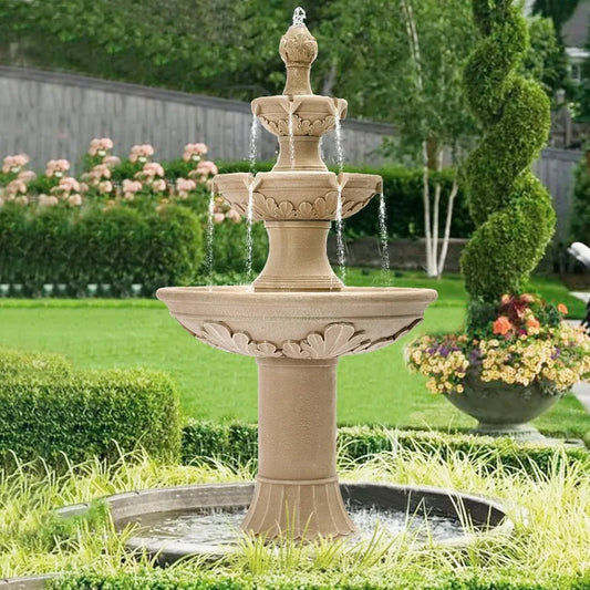 Outdoor Resin Cascading Water Fountain