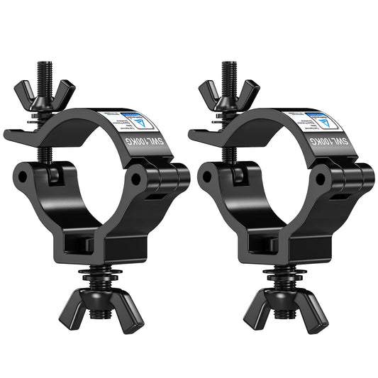 2/4PCS Aluminum Lights Hook Stage Lights Clamp Hanger Hooks Bracket Moving Heads Heavy Duty Hook Suitable 48-52MM pipe diameter